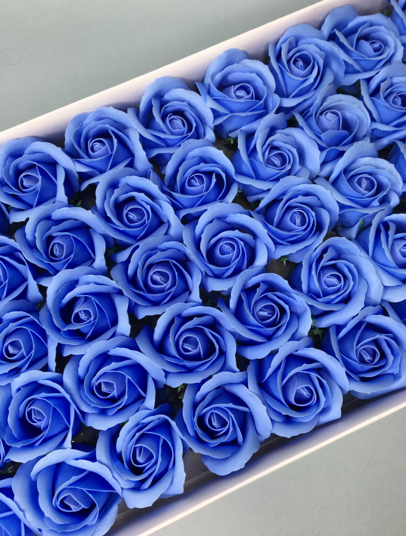 Роза — синяя 50 шт