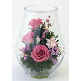 Розовые розы в вазе бутон розы (арт. 62919)