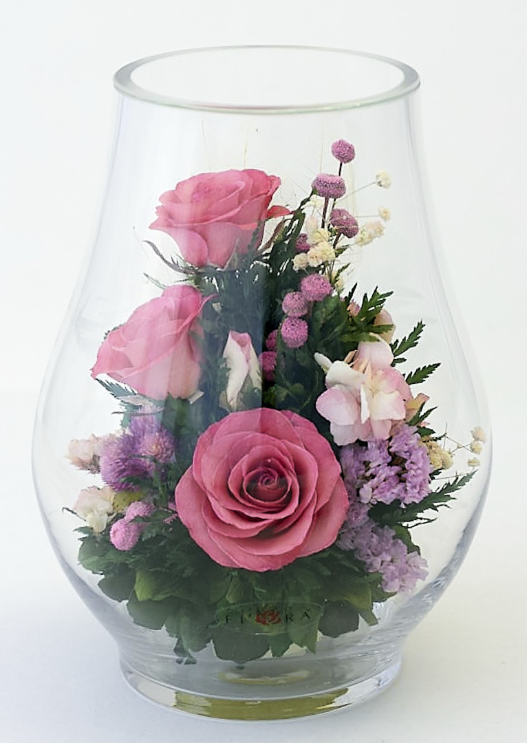 Розовые розы в вазе бутон розы (арт. 62919)