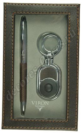 Подарочный набор "VIRON": авторучка, брелок 10*16*3см