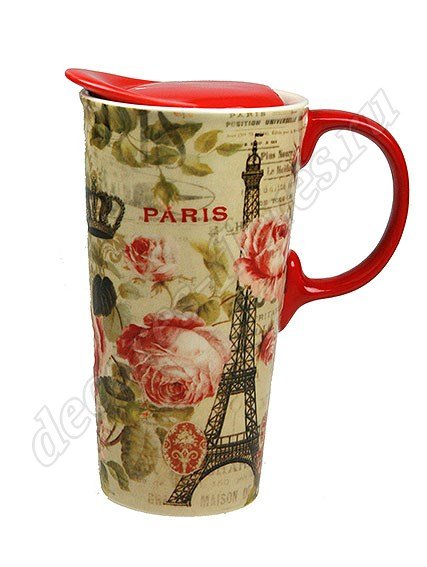 Кружка для чая/кофе "Париж" термо 500мл, 16см