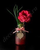 Композиция цветочная "Красная роза" 23 см