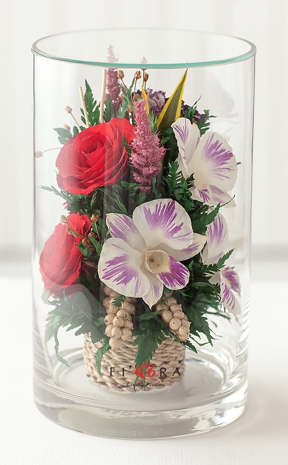 Цилиндр с цветами и декором