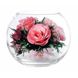 Розовые розы в среднем шаре