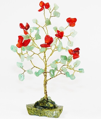 Дерево счастья (розы) авантюрин, коралл