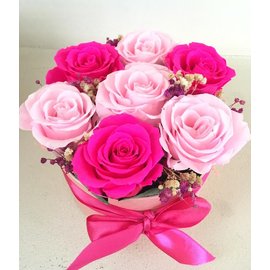 Стабилизированные розы "Розовые микс"