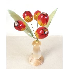 Цветы из селенита в вазе (Тюльпаны)