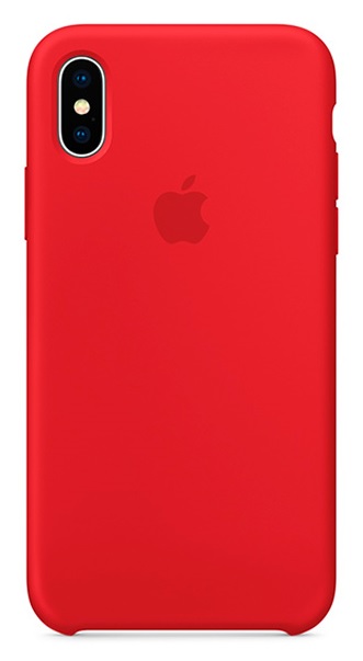 Чехол для Apple iPhone X/XS Silicone Case Красный