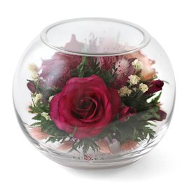Розы в круглой вазе (арт. 62377)
