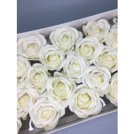 Роза крупная — белая 25 шт