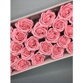 Роза крупная — нежно-розовая 25 шт