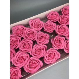 Роза крупная — розовая 25 шт