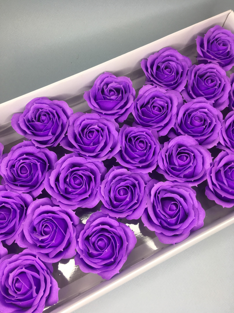 Роза крупная — фиолетовая 25 шт
