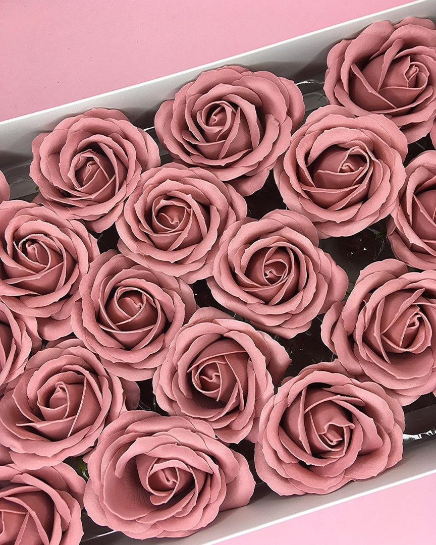 Роза крупная — пыльно-розовая 25 шт