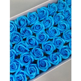 Роза — ярко-голубая 50 шт